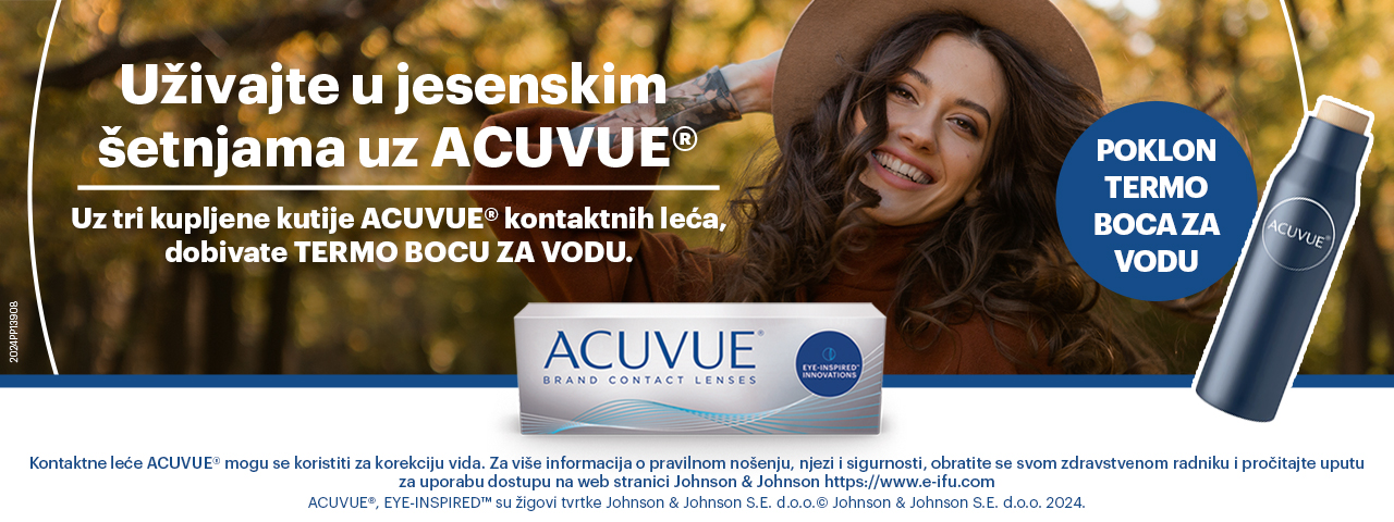 Uz tri Acuvue kutije leća poklon termosica